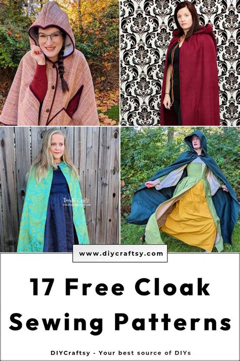 hooded cape sewing pattern|cloak patterns with hood free.